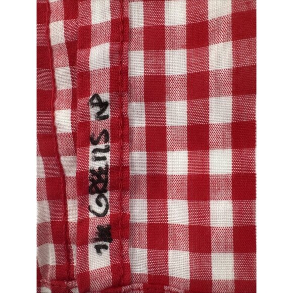 Vintage Sears Western Wear Cowboy Shirt Mens XL Red Rockabilly Pearl Snap Fringe - Picture 15 of 16